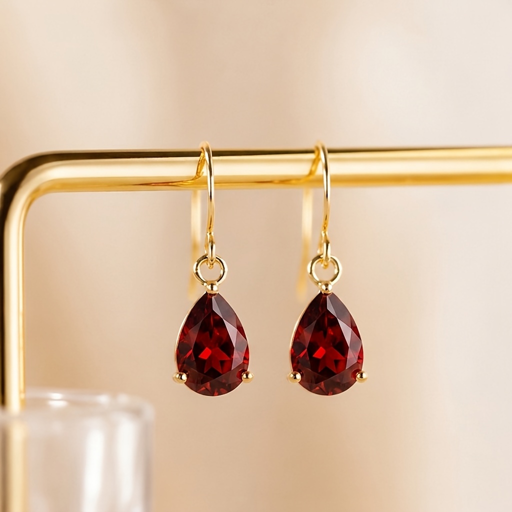 Dazzling Geometric Earrings, Mirror-Polished Design